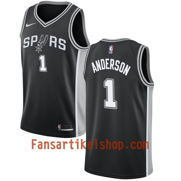 NBA San Antonio Spurs Trikot Kyle Anderson 1 Nike 2017-18 Schwarz Swingman - Herren NBA San Antonio Spurs Trikot Kyle Anderson 1 Nike 2017-18 Schwarz Swingman - Herren
